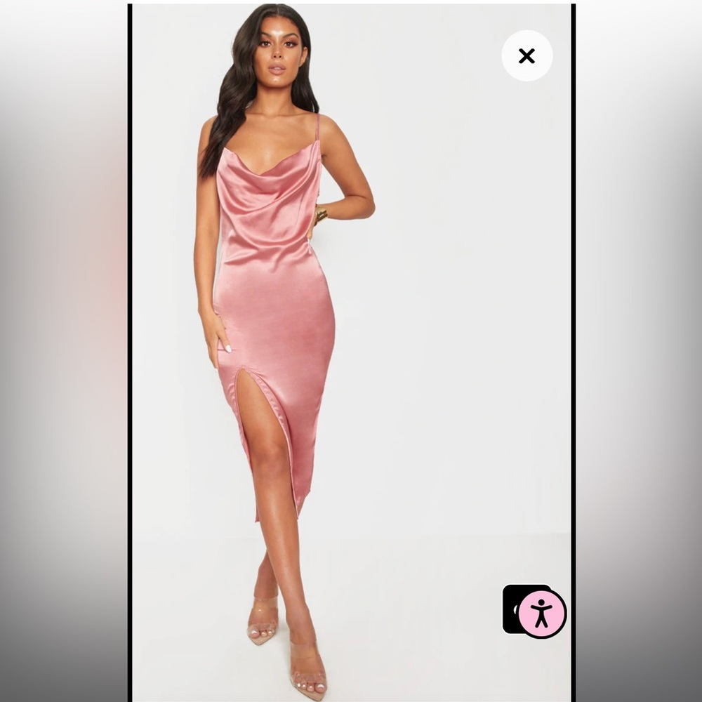 Pretty Little Things Midi length satin dress size 4